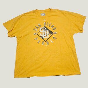 San Diego Padres Majestic Mens Gold T-Shirt 2XL 100% Cotton